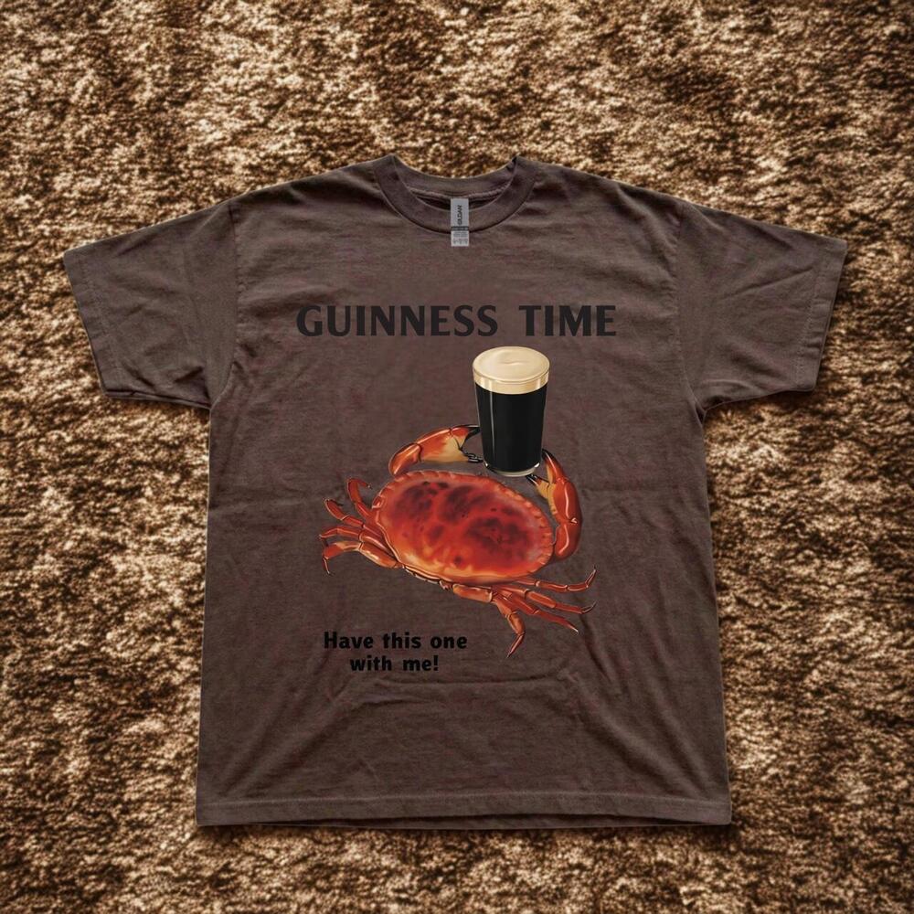 Brown Guinness Time Crab T-Shirt